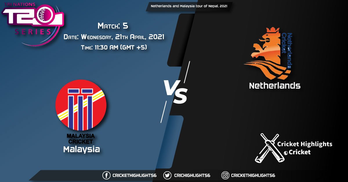 MAL vs NED, Live Scorecard, Match 5, April 21, 2021, Live Cricket Score, Netherlands and Malaysia tour of Nepal, 2021