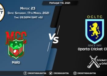 MAL vs OCC, Live Scorecard, Match 23, April 17, 2021, Live Cricket Score, Portugal T10, 2021