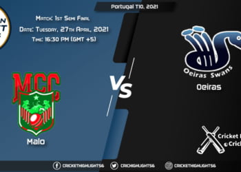 MAL vs OEI, Live Scorecard, Match 1st Semi Final, April 27, 2021, Live Cricket Score, Portugal T10, 2021