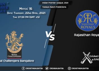 Indian Premier League, 2021, Match 16: RCB vs RR, Playing 11 & Today's Match Predictions
