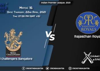 RCB vs RR, Live Scorecard, Match 16, April 22, 2021, Live Cricket Score, Indian Premier League, 2021