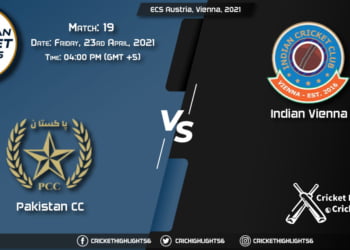 PKC vs INV, Live Scorecard, Match 19, April 23, 2021, Live Cricket Score, ECS Austria, Vienna, 2021