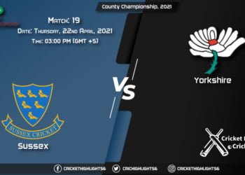SUS vs YOR, Live Scorecard, Match 19, April 22, 2021, Live Cricket Score, County Championship, 2021