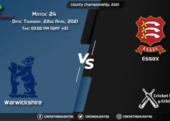 WAS vs ESS, Live Scorecard, Match 24, April 22, 2021, Live Cricket Score, County Championship, 2021