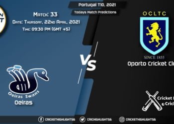 Portugal T10, 2021, Match 33: OEI vs OCC, Playing 11 & Today's Match Predictions