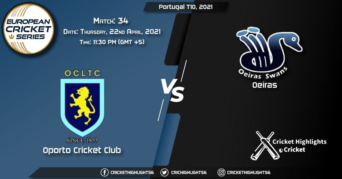 OCC vs OEI, Live Scorecard, Match 34, April 22, 2021, Live Cricket Score, Portugal T10, 2021