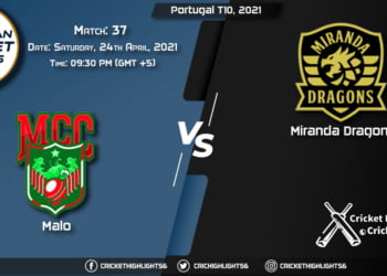 MAL vs MD, Live Scorecard, Match 37, April 24, 2021, Live Cricket Score, Portugal T10, 2021