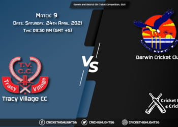 TVC vs DAC, Live Scorecard, Match 9, April 24, 2021, Live Cricket Score, Darwin and District ODI Cricket Competition - Premier Grade, 2021
