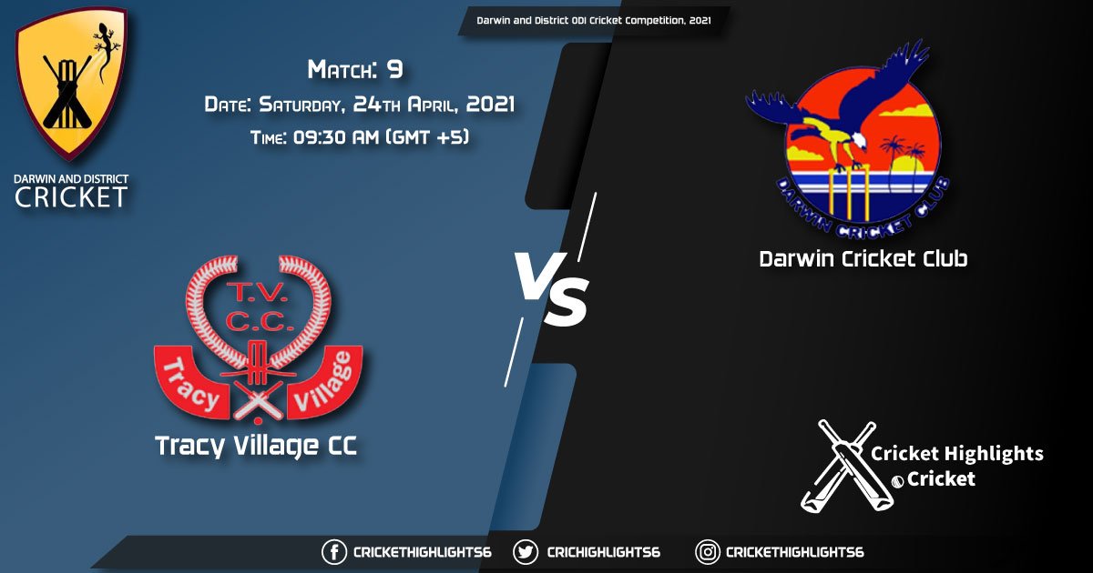 TVC vs DAC, Live Scorecard, Match 9, April 24, 2021, Live Cricket Score, Darwin and District ODI Cricket Competition - Premier Grade, 2021