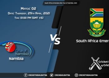 NAM vs SA-E, Live Scorecard, Match 2, April 29, 2021, Live Cricket Score, South Africa Emerging Men Tour of Namibia, 2021