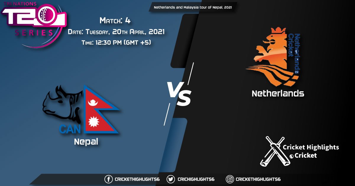NEP vs NED, Live Scorecard, Match 4, April 19, 2021, Live Cricket Score, Netherlands and Malaysia tour of Nepal, 2021