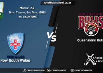NSW vs QUN Live Scorecard, Match 23, April 02, 2021 Live Cricket Score, Sheffield Shield, 2021
