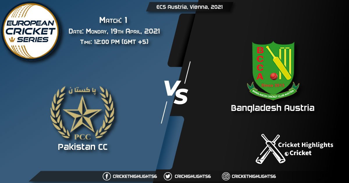 PKC vs BAA, Live Scorecard, Match 1, April 19, 2021, Live Cricket Score, ECS Austria, Vienna, 2021