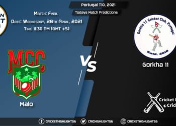 Portugal T10, 2021, Final Match: MAL vs GOR, Playing 11 & Today's Match Predictions