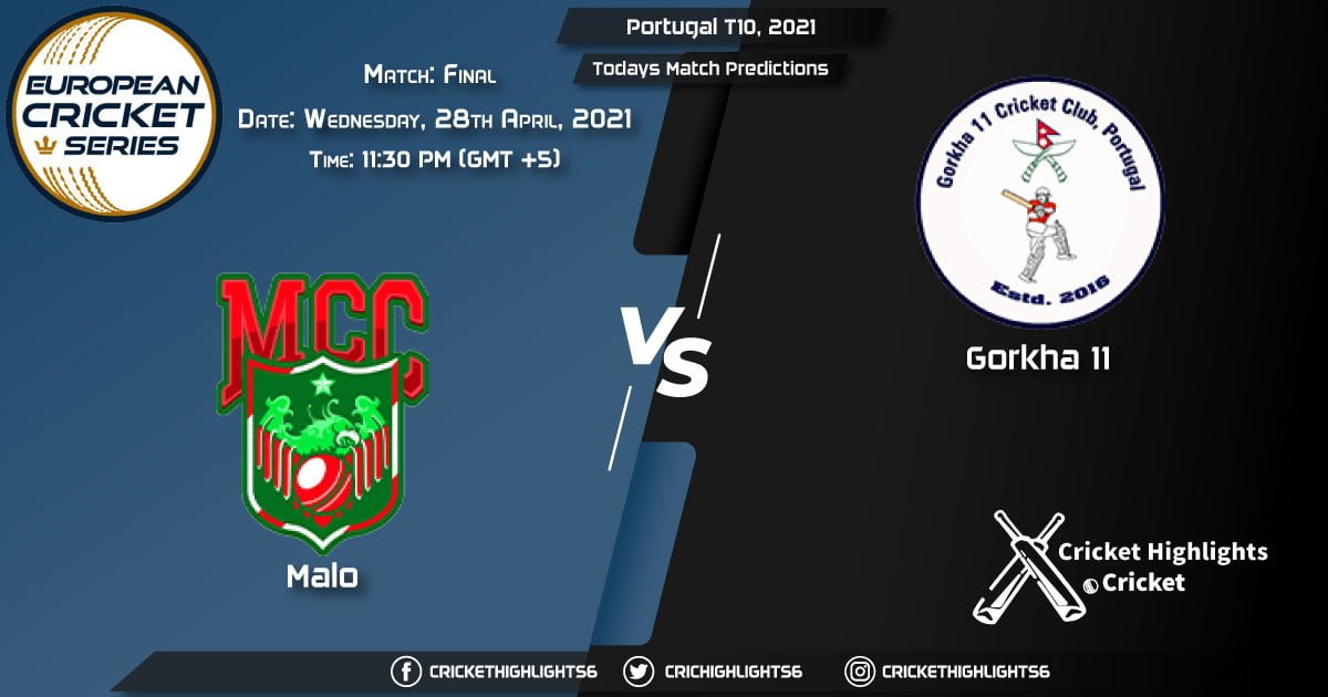 Portugal T10, 2021, Final Match: MAL vs GOR, Playing 11 & Today's Match Predictions