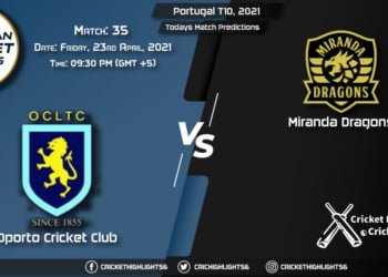 Portugal T10, 2021, Match 35: OCC vs MD, Playing 11 & Today's Match Predictions