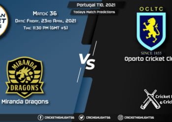 Portugal T10, 2021, Match 36: MD vs OCC, Playing 11 & Today's Match Predictions
