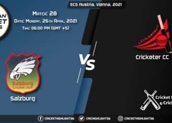 SAL vs CRC, Live Scorecard, Match 28, April 26 2021, Live Cricket Score, ECS Austria, Vienna, 2021