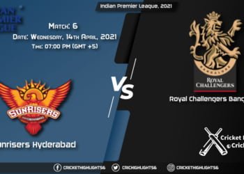 SRH vs RCB, Live Scorecard, Match 6, April 14, 2021, Live Cricket Score, Indian Premier League, 2021