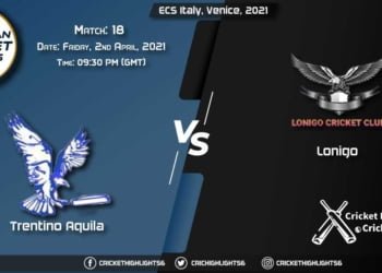 TRA vs LON Live Scorecard, Match 18, April 02, 2021 Live Cricket Score, ECS Italy, Venice, 2021