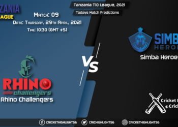 Tanzania T10 League, 2021, Match 9: RNC vs SBH, Playing 11 & Today's Match Predictions