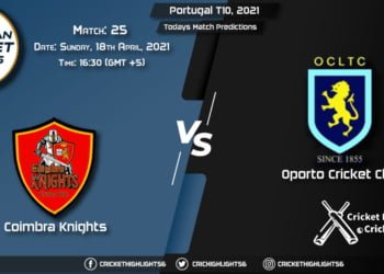 Portugal T10, 2021, Match 25: CK vs OCC, Playing 11 & Today's Match Predictions