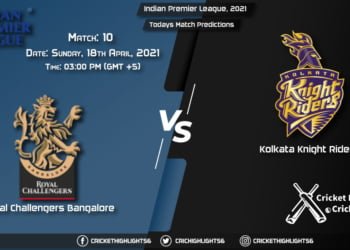 Indian Premier League, 2021, Match 10: RCB vs KKR, Playing 11 & Today's Match Predictions