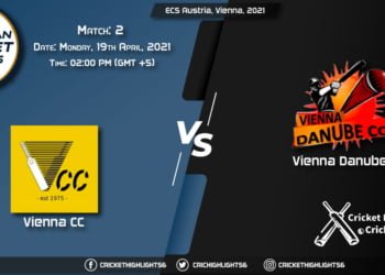 VCC vs VID, Live Scorecard, Match 2, April 19, 2021, Live Cricket Score, ECS Austria, Vienna, 2021