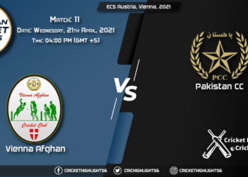 VIA vs PKC, Live Scorecard, Match 11, April 21, 2021, Live Cricket Score, ECS Austria, Vienna, 2021