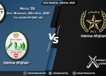 VIA vs PKC, Live Scorecard, Match 35, April 28, 2021, Live Cricket Score, ECS Austria, Vienna, 2021