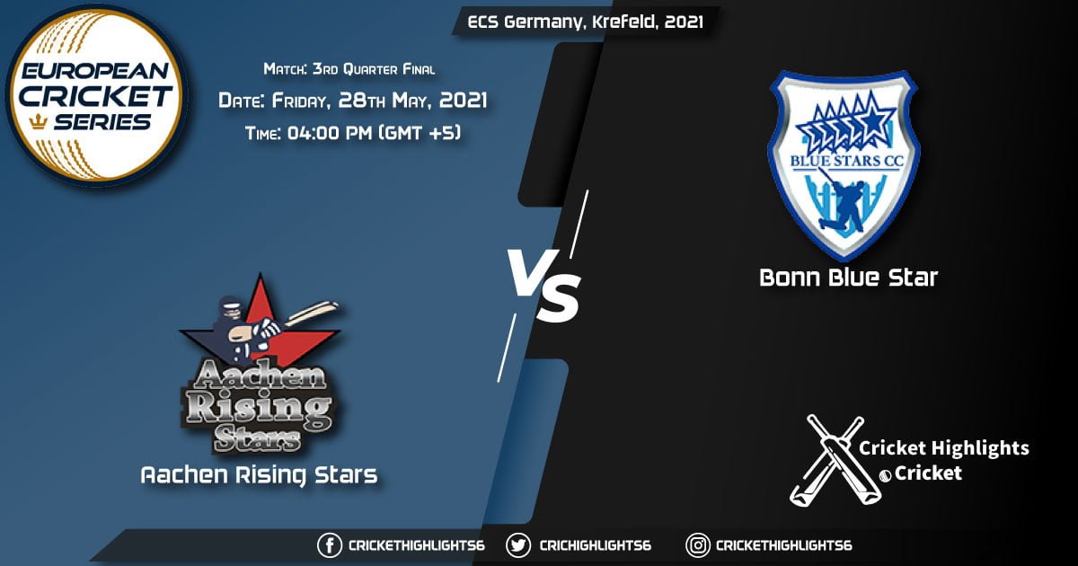 ARS vs BBS, Live Scorecard, Match 3rd Quarter Final, May 28, 2021, Live Cricket Score, ECS Germany, Krefeld, 2021