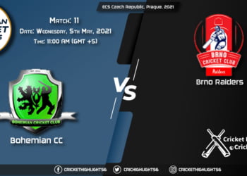 BCC vs BRD, Live Scorecard, Match 11, May 5, 2021, Live Cricket Score, ECS Czech Republic, Prague, 2021