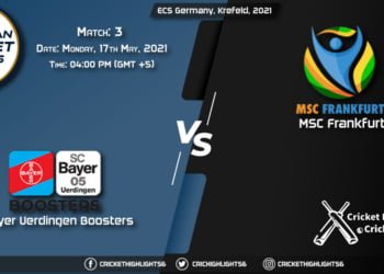 BUB vs MSF, Live Scorecard, Match 3, May 17, 2021, Live Cricket Score, ECS Germany, Krefeld, 2021