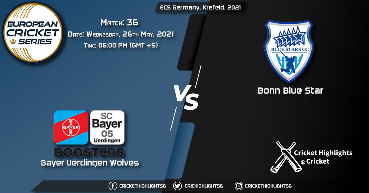 BUW vs BBS, Live Scorecard, Match 36, May 26, 2021, Live Cricket Score, ECS Germany, Krefeld, 2021