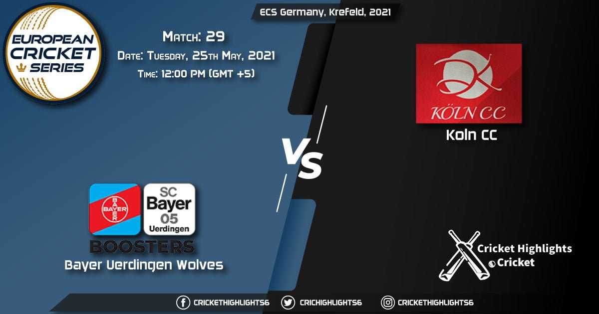 BUW vs KCC, Live Scorecard, Match 29, May 25, 2021, Live Cricket Score, ECS Germany, Krefeld, 2021