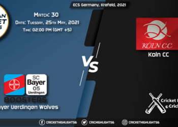 BUW vs KCC, Live Scorecard, Match 30, May 25, 2021, Live Cricket Score, ECS Germany, Krefeld, 2021