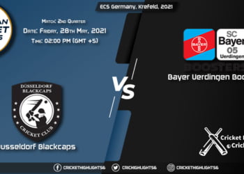 DB vs BUB, Live Scorecard, Match 2nd Quarter, May 28, 2021, Live Cricket Score, ECS Germany, Krefeld, 2021