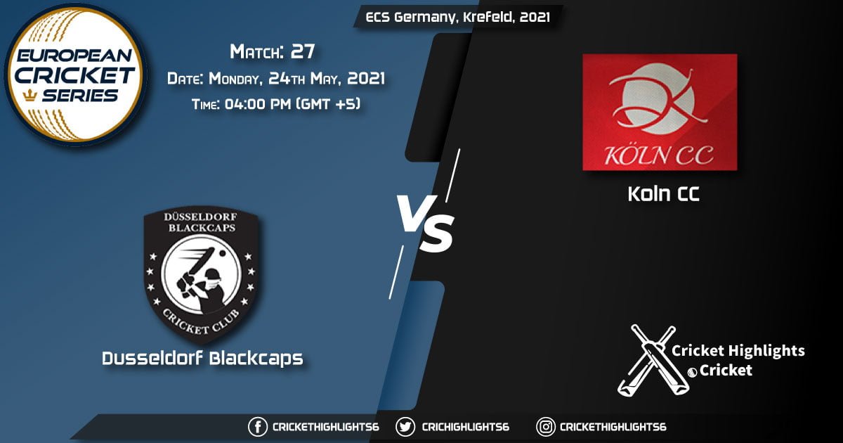 DB vs KCC, Live Scorecard, Match 27, May 24, 2021, Live Cricket Score, ECS Germany, Krefeld, 2021