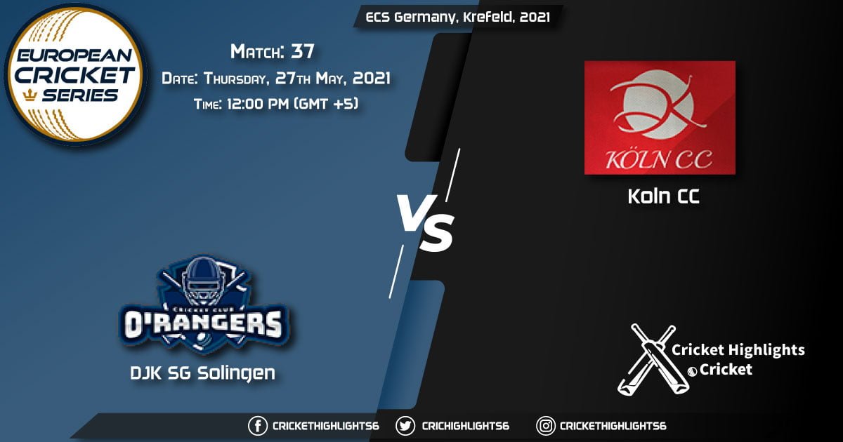 DSS vs KCC, Live Scorecard, Match 37, May 27, 2021, Live Cricket Score, ECS Germany, Krefeld, 2021