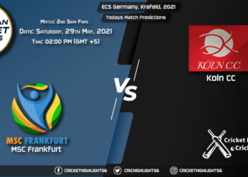 ECS Germany, Krefeld, 2021, Match 2nd Semi-Final MSF vs KCC, Playing 11 & Today's Match Predictions