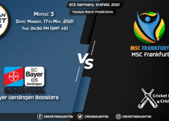 ECS Germany, Krefeld, 2021, Match 3: BUB vs MSF, Playing 11 & Today's Match Predictions