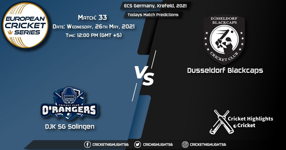 ECS Germany, Krefeld, 2021, Match 33 DDS vs DB, Playing 11 & Today's Match Predictions