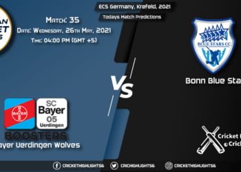 ECS Germany, Krefeld, 2021, Match 35 BUW vs BBS, Playing 11 & Today's Match Predictions