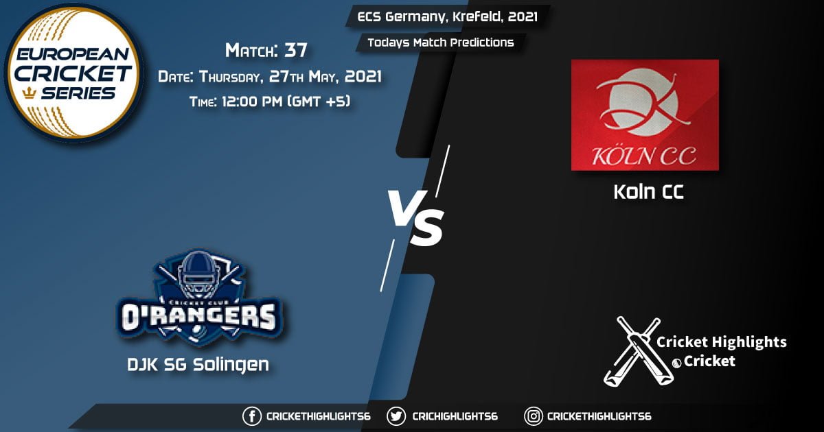 ECS Germany, Krefeld, 2021, Match 37 DSS vs KCC, Playing 11 & Today's Match Predictions