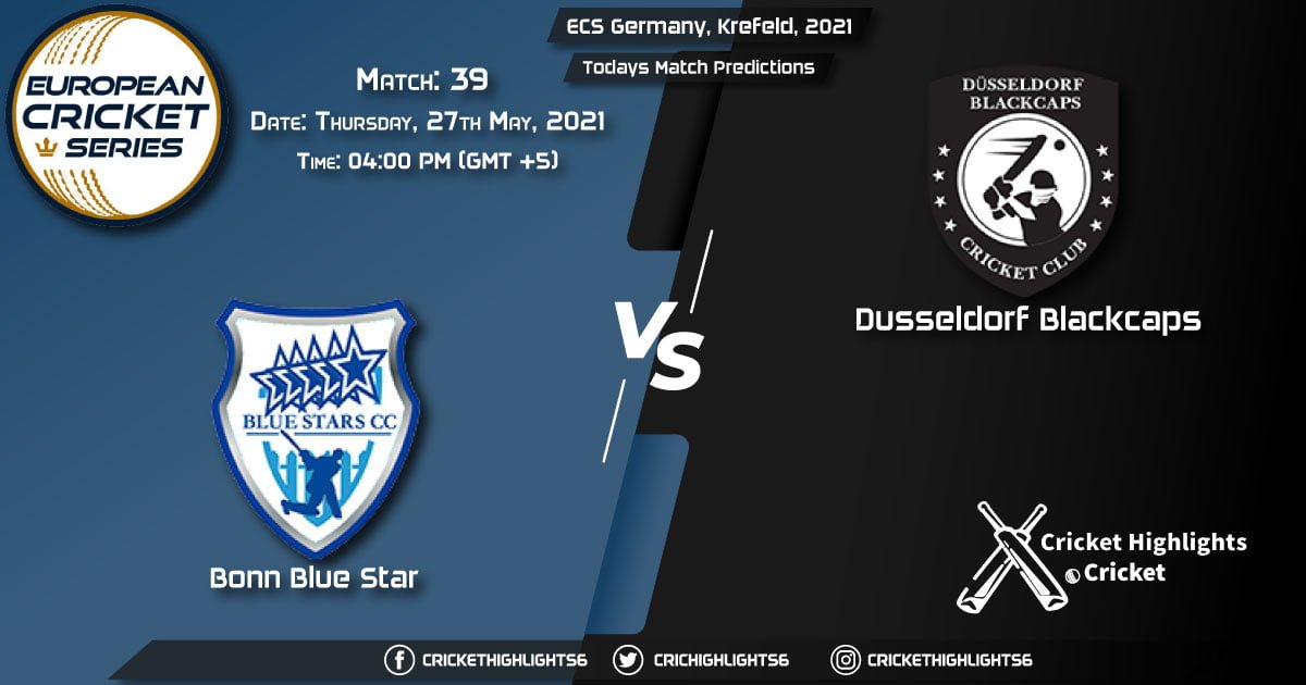 ECS Germany, Krefeld, 2021, Match 39 BBS vs DB, Playing 11 & Today's Match Predictions