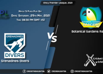 GRD vs BGR, Live Scorecard, Match 5 Place Play Off, May 29, 2021, Vincy Premier League, 2021