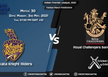 Indian Premier League, 2021, Match 30 KKR vs RCB, Playing 11 & Today’s Match Predictions