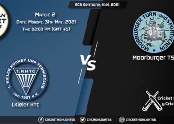 KHTC vs MTSV, Live Scorecard, Match 2, May 31, 2021, ECS Germany, Kiel, 2021