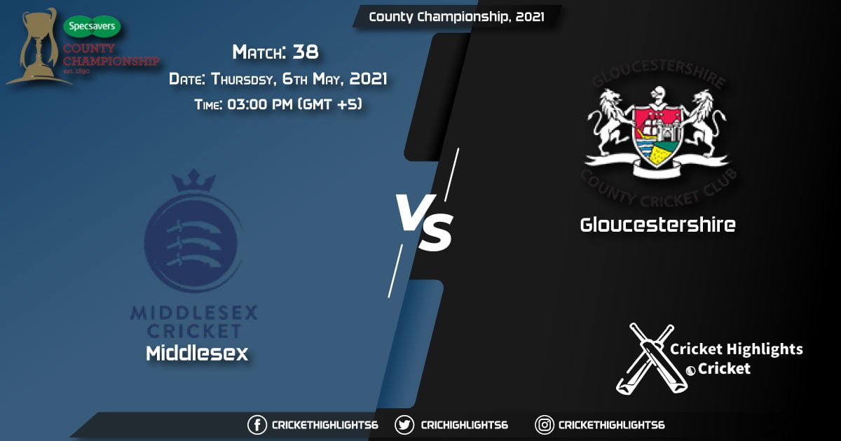 MID vs GLO, Live Scorecard, Match 38, May 6, 2021, Live Cricket Score, County Championship, 2021