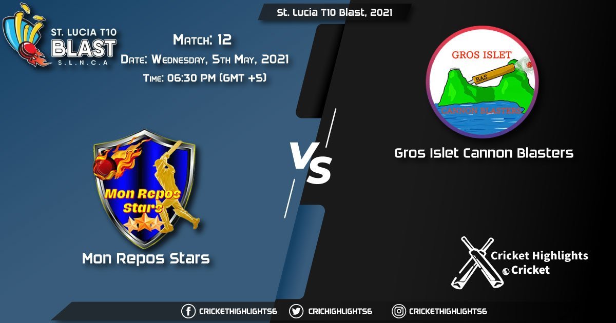 MRS vs GICB, Live Scorecard, Match 12, May 5, 2021, Live Cricket Score, St. Lucia T10 Blast, 2021